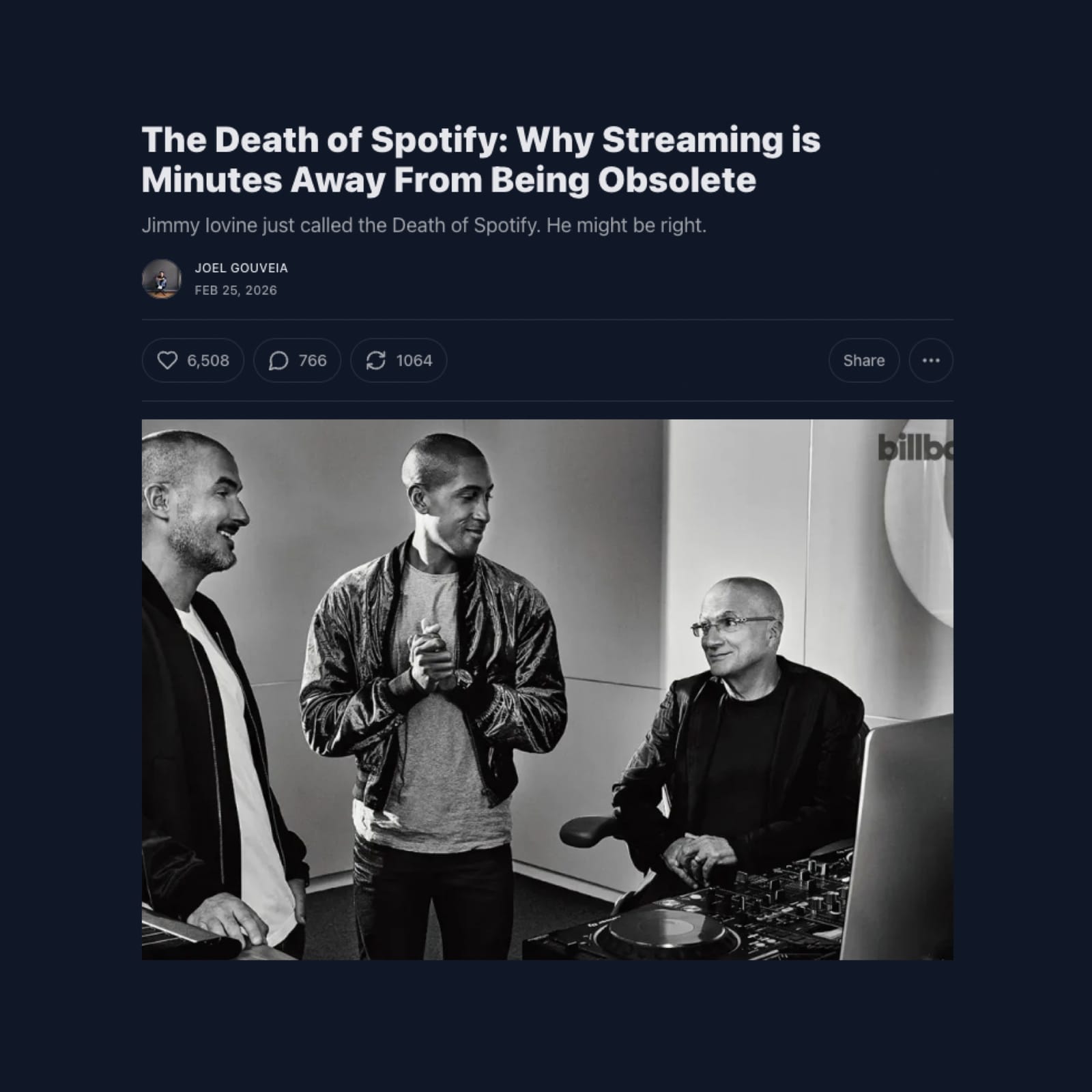 Chill con lo del "fin del streaming"...